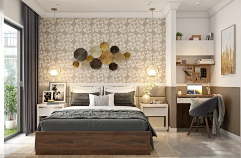 Realistic 3D interior design visualises a future home, allowing design changes before execution.