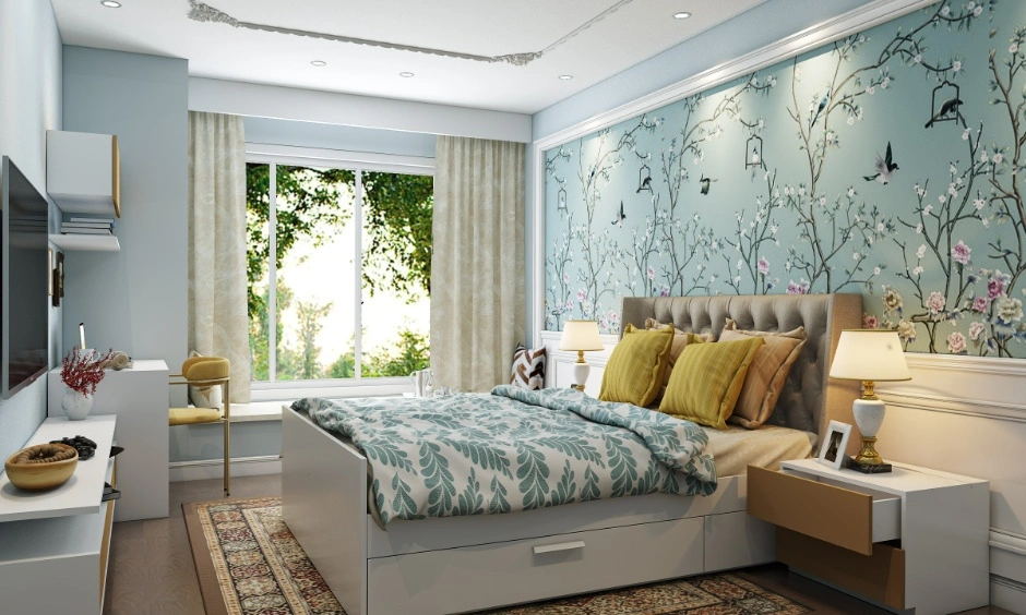 A 3D bedroom layout reveals unused space that can be transformed into a functional workspace