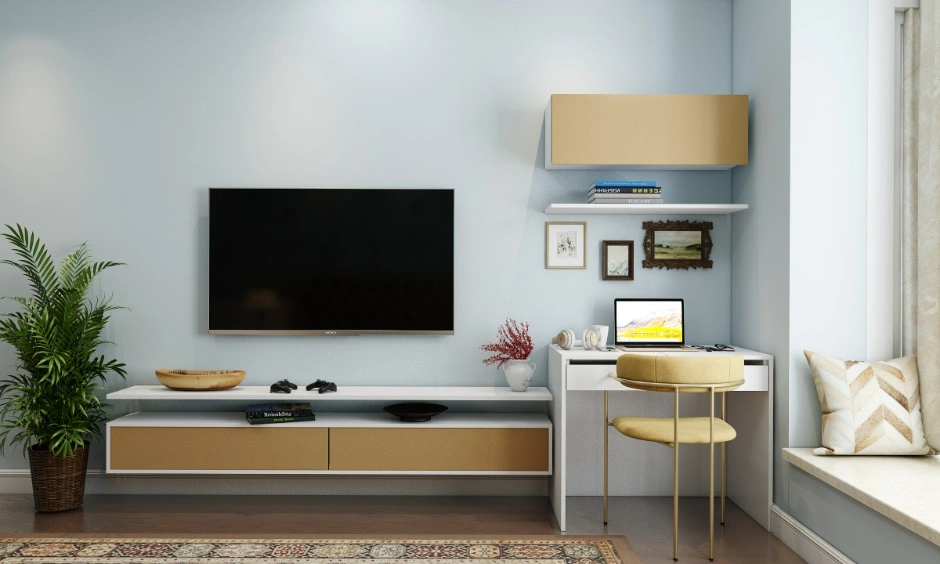 A 3D room model helps compare paint colours and finishes before finalising the design.
