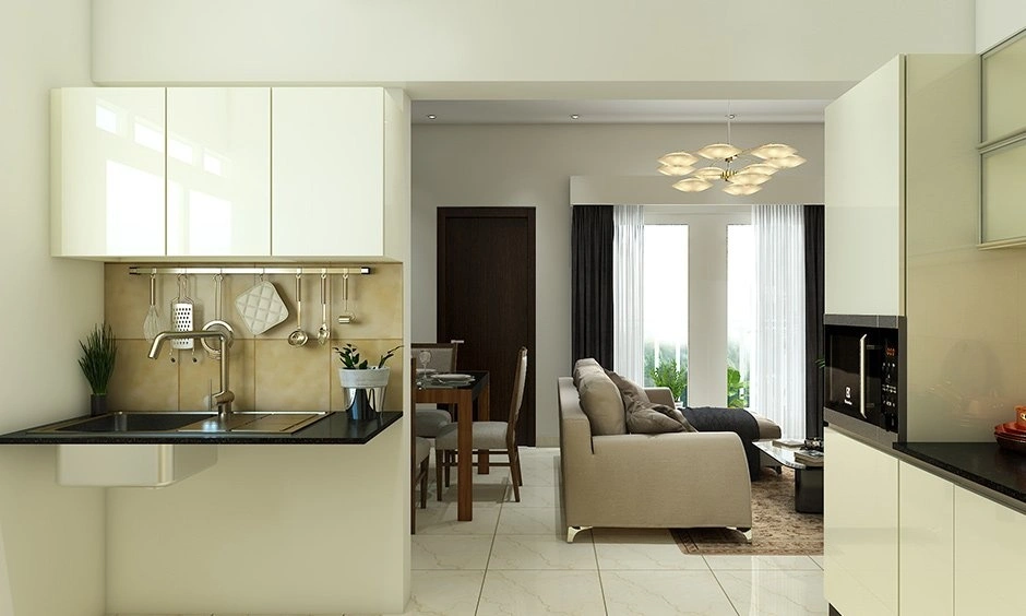 Double-bowl sinks paired with an under-sink storage cabinet improve organisation and kitchen efficiency.