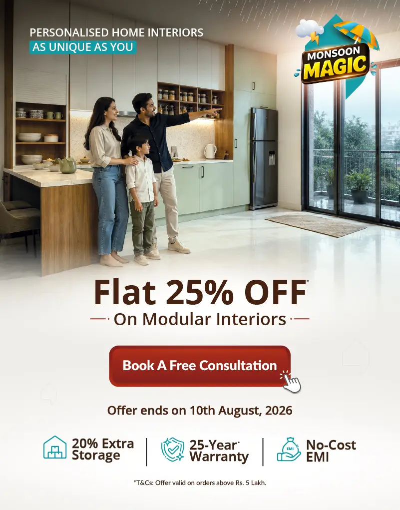 DesignCafe Offer: Flat 25% OFF on Home Interiors