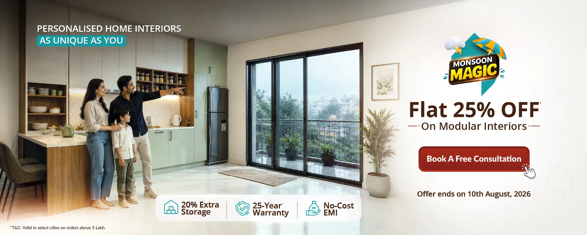 DesignCafe Offer: Flat 25% OFF on Home Interiors