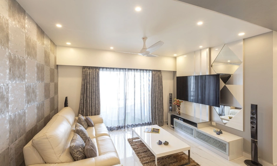 Heavy furniture in the south-west facing living room creates a balanced Vastu layout.