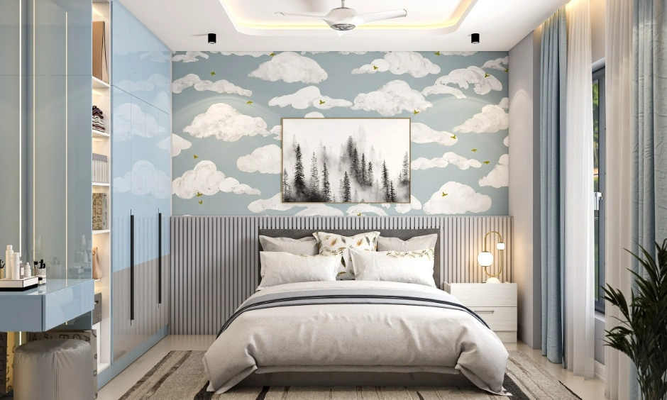A bright bedroom with substantial furniture supports stability in a south-west Vastu layout