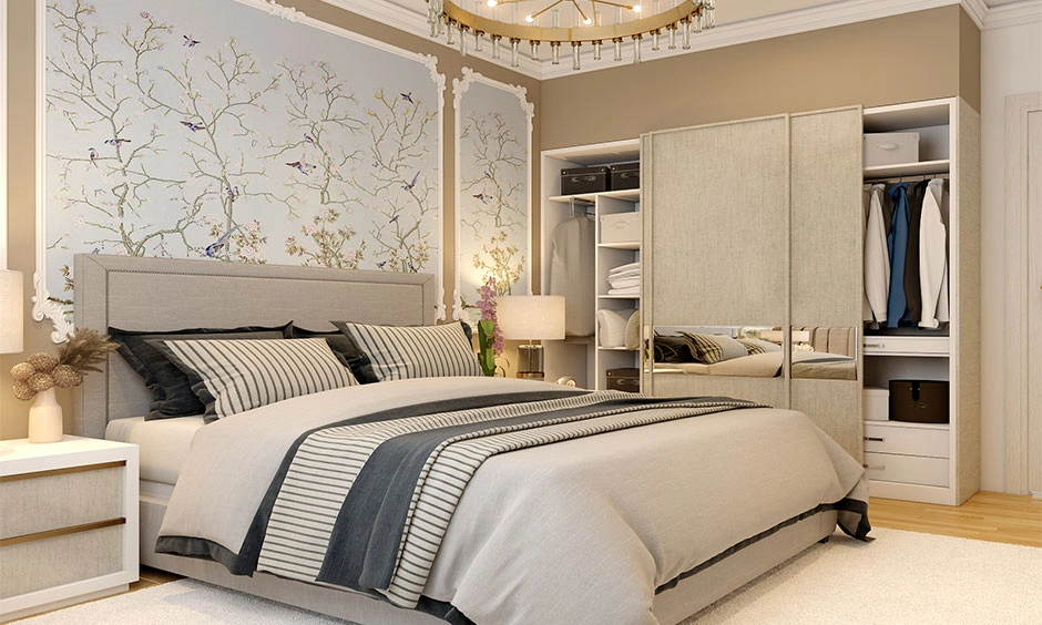 A built-in wardrobe highlights how finishes and fittings can add to material costs.