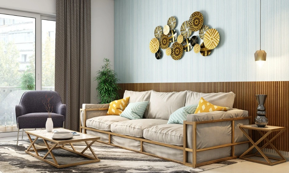 Fluted panels and customised furniture choices increase 3BHK interior costs.