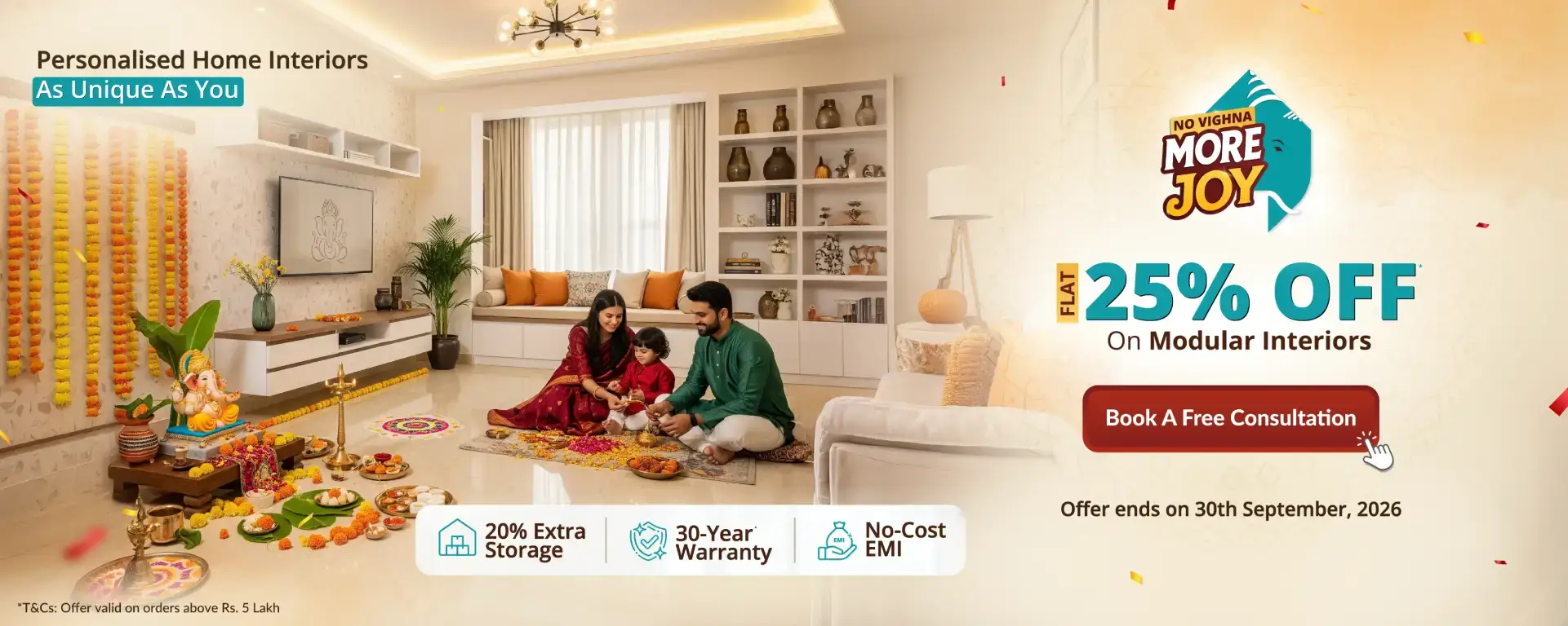 DesignCafe Offer: Flat 25% OFF on Home Interiors