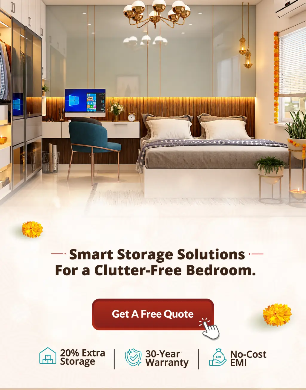Home interiors designed by best interior designers in Bangalore, Mumbai, Hyderabad, Chennai, Kolkata, India